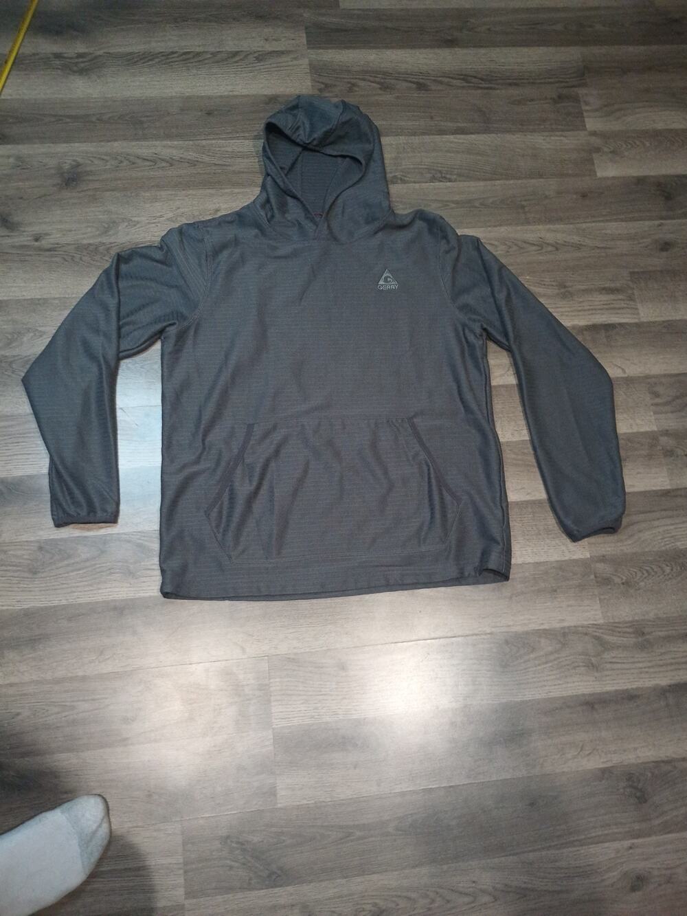 Gerry Mens Pullover Hoodie Sweatshirt Long Sleeve Gray Size XL